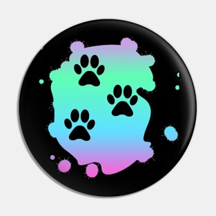 Paw print design Pin