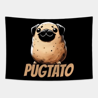 Potato Dog - Pugtato - Potato Pug Dog - Lazy Dog Tapestry