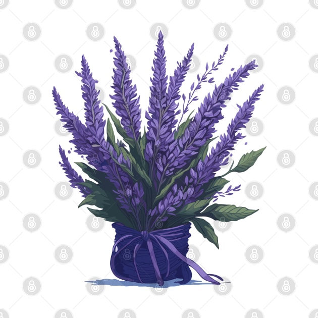 Lavender bouquet in a vase. by webbygfx