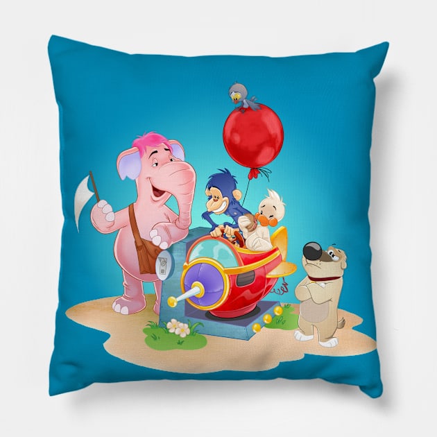 my little gang have fun Pillow by tayfunsezer