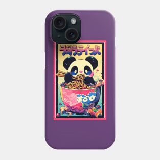 Anime Cute Panda eating Ramen | Cute Anime Panda Kawaii Design Phone Case