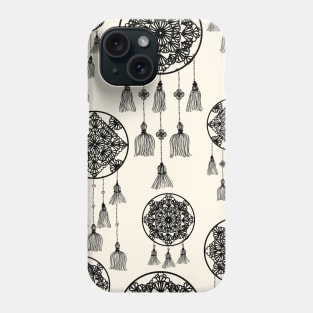 Black dreamcatchers on cream Phone Case