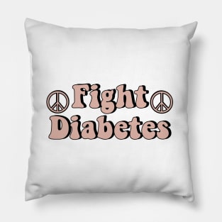 Fight Diabetes Dusty Rose Pillow