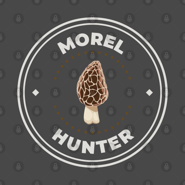 Morel mushroom fungi fungus hunter foraging logo by Oricca