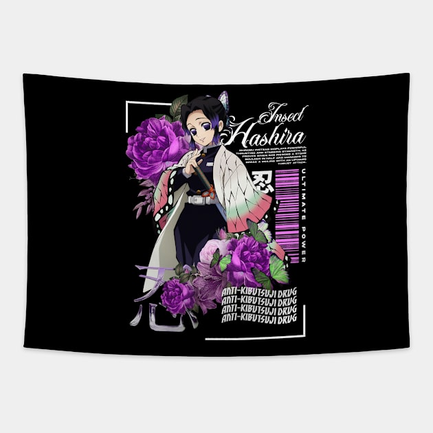 Shinobu Demon Slayer Tapestry by WahomeV