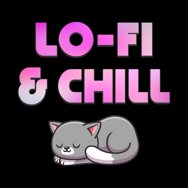 Lo-fi And Chill Cat by Foxxy Merch