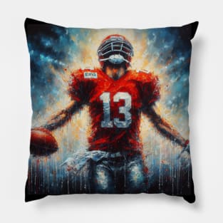 Brock Purdy 13 oil painting football Pillow