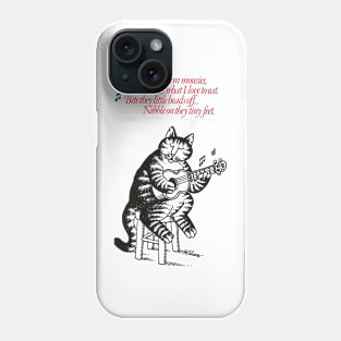 B Kliban Cat Guitar Phone Case