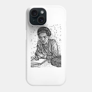 SIMONE DE BEAUVOIR ink portrait .1 Phone Case