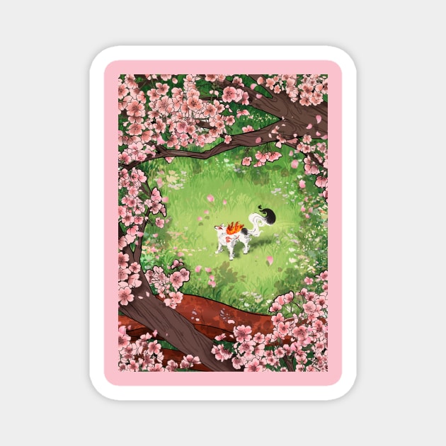 amaterasu at rest. Magnet by weirdghostparty
