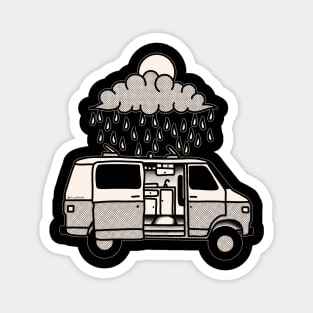 Vanlife on a rainy day Magnet