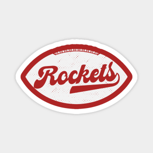 Retro Rockets Football Magnet