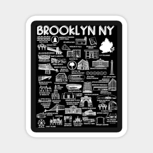 Brooklyn NY Map Magnet