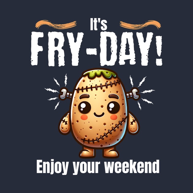 Potato Frankenstein Celebrates Fry-day! by Critter Chaos