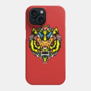 Tiger Colorful Head Illustration Phone Case