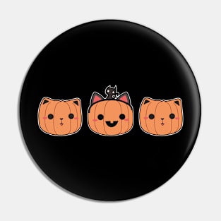 Halloween Cat Pumpkins Pin