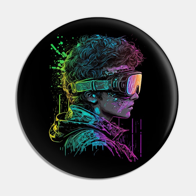 Cyberpunk VR Boy Pin by feel.digital