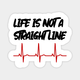 Life Is Not A Straight Line - ECG Edition Magnet