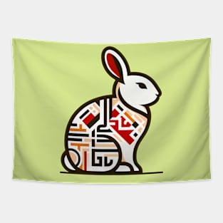 Rabbit Tribal Art Tapestry