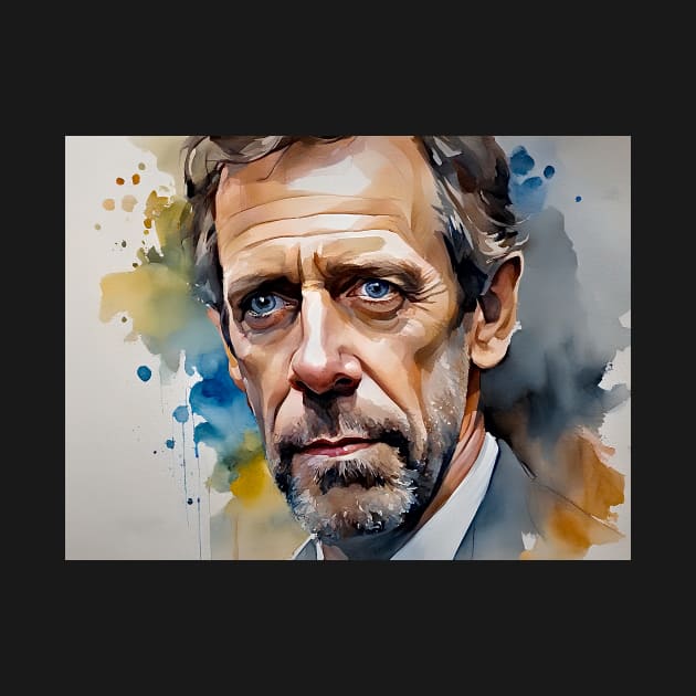 Portrait of Hugh Laurie by bogfl