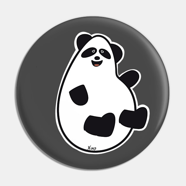 Panda Bean Pin by XeniahUnicorn