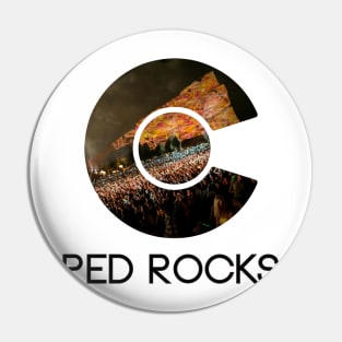 Red Rocks Denver Colorado Shirt Pin