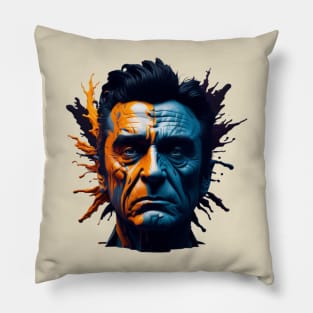 Johnny Cas 3D splash Art Pillow