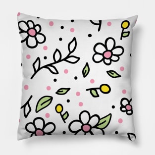 Floral Daisy Design Pillow