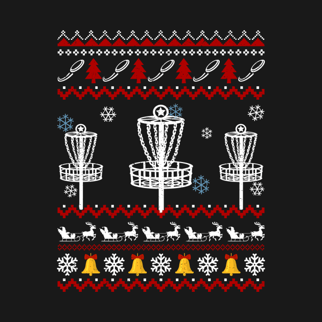 Funny Disc Golf Ugly Christmas Sweater by maximel19722