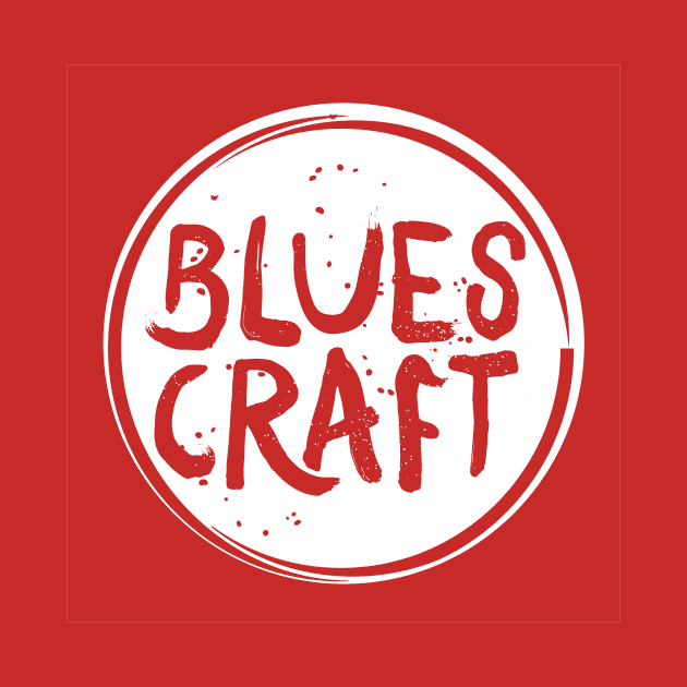 BluesCraft circle "bullseye" logo white on dark by icepickphil