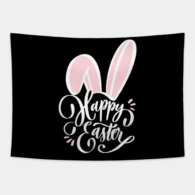 Happy Easter Bunny Ears | cute and funny T-Shirt Tapestry by MerchMadness