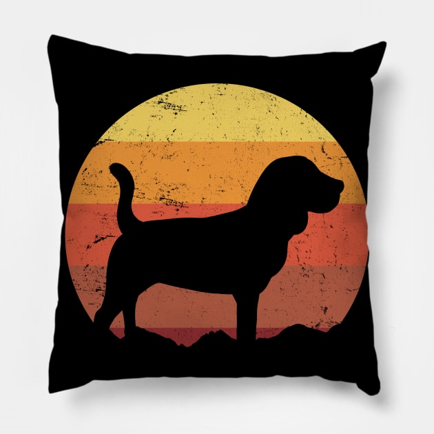 Beagle Dog Retro Pillow by CreativeGiftShop