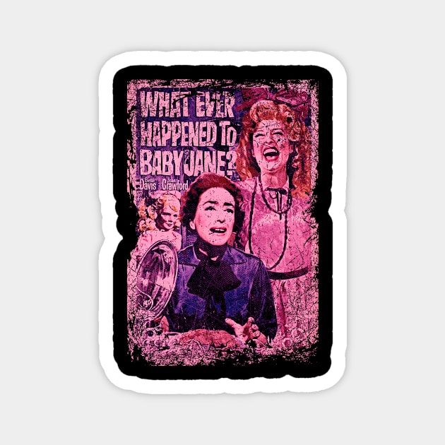 Bette vs. Joan Whatever Happened T-Shirt Magnet by WildenRoseDesign1