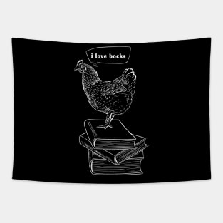 The Book Loving Chicken Tapestry