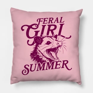 Feral Girl Summer Pillow