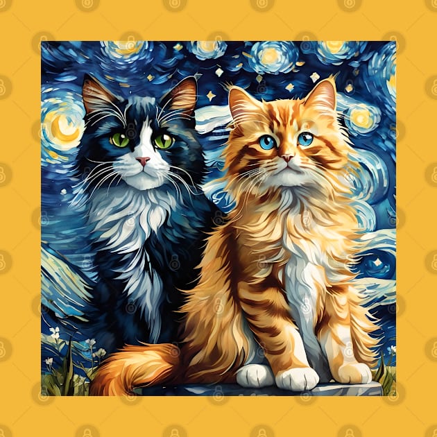 Van Gogh's cats by AlexBRD