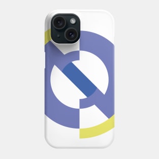 Abstract geometric blue graphics Phone Case