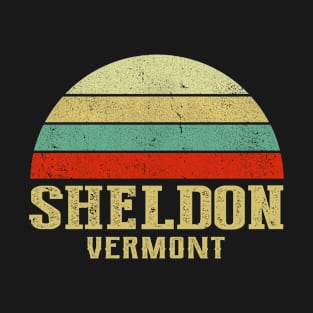 SHELDON VERMONT Vintage Retro Sunset T-Shirt