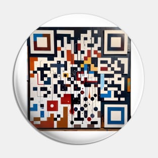 RickRoll QR Code Splatter Painting Pin