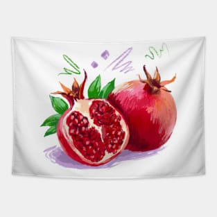 Pomegranade Hand Drawn Tapestry