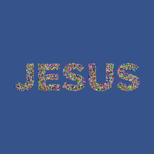 Jesus - His name - wonderful, powerful, beautiful, colourful circles or bubbles - Christian design by Mummy_Designs