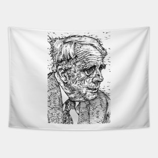 ROBERT FROST ink portrait 1 Tapestry