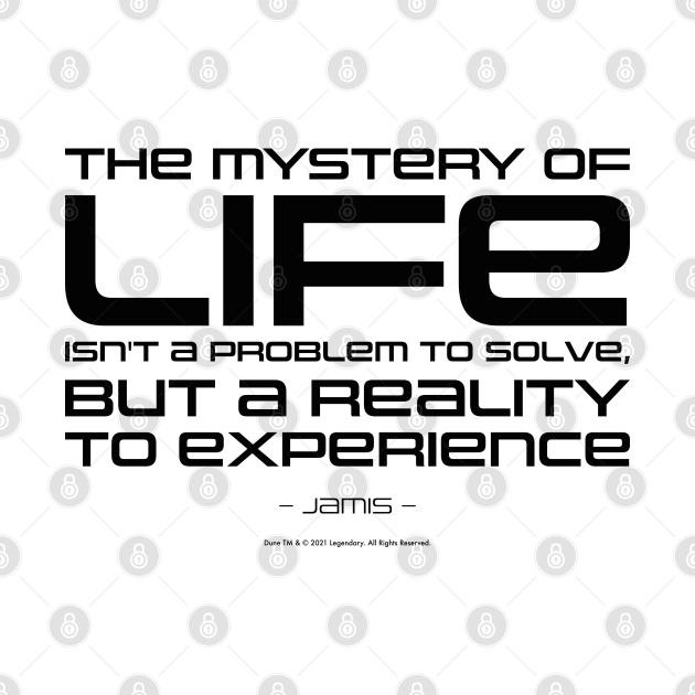 life is not a problem to be solved dune