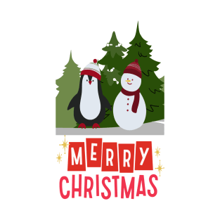 Merry Christmas with penguins T-Shirt