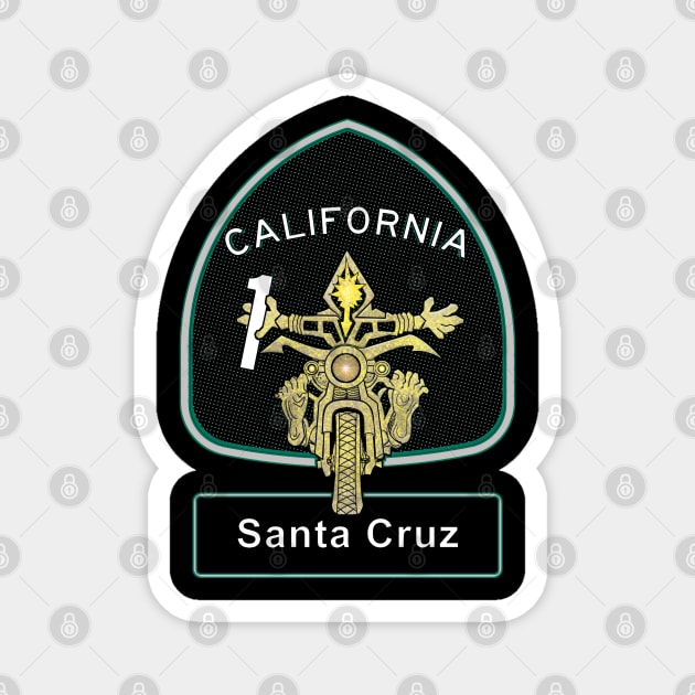 Santa Cruz Motorcycle Touring on California Pacific Coast Highway Magnet by The Witness