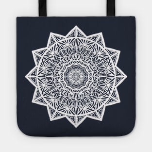 Attractive White Mandala Pattern Design Tote