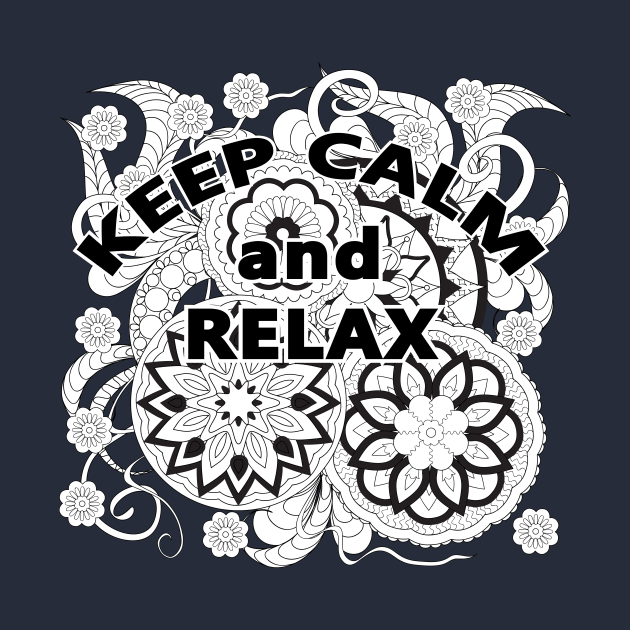 keep calm and relax with  with mandalas 4 by Alina