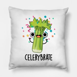 Celery-brate Cute Veggie Celery Pun Pillow