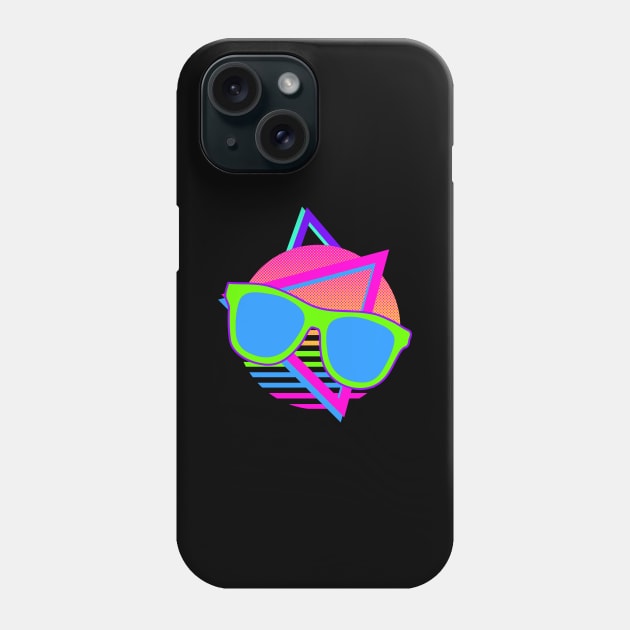 80s Synthwave Shirt | Sunglasses Geometric Gift Phone Case by Gawkclothing