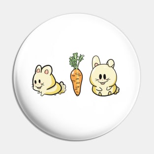 Small Bunnies and a Carrot Pin